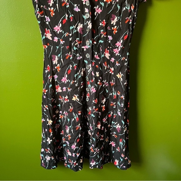 MADEWELL V-Neck Button-Front Mini Dress in Drifting Flowers SIZE 00 - Picture 10 of 10